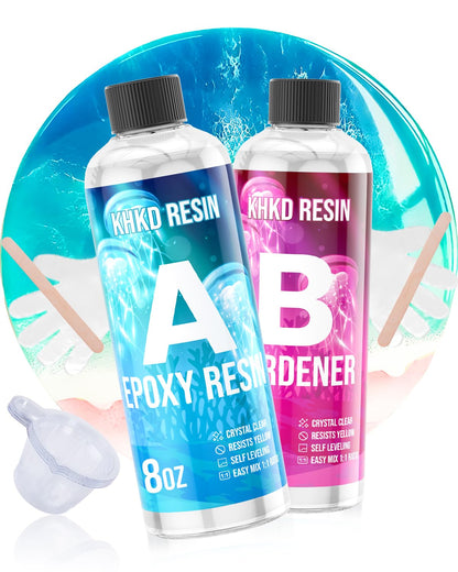 KHKD 16oz Art Resin Kit – Crystal Clear for Art and Crafts
