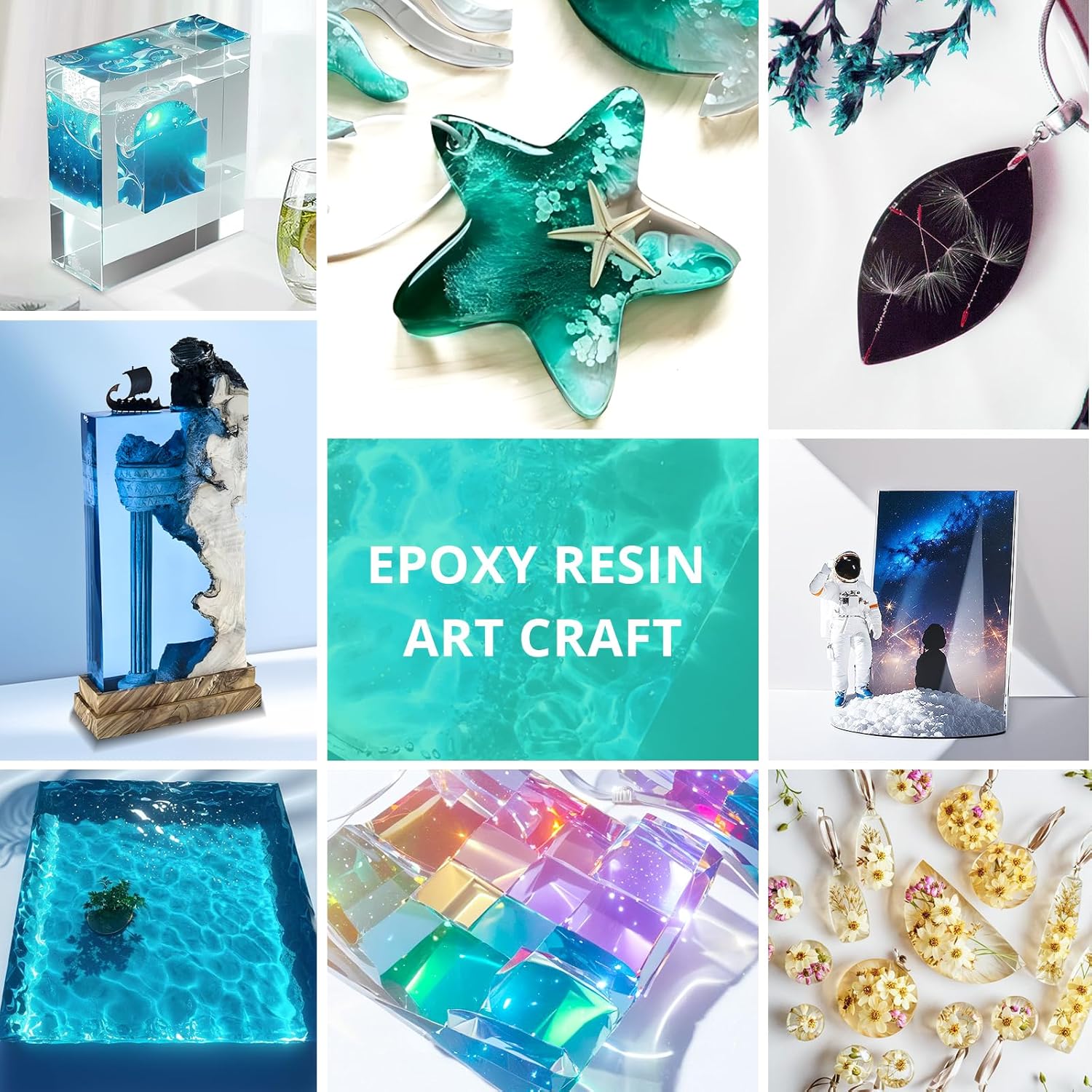 KHKD Epoxy Resin Art Craft – DIY Gallery with Ocean Tables, Jewelry, Sculptures, Coasters, Keychains, and Art Pieces