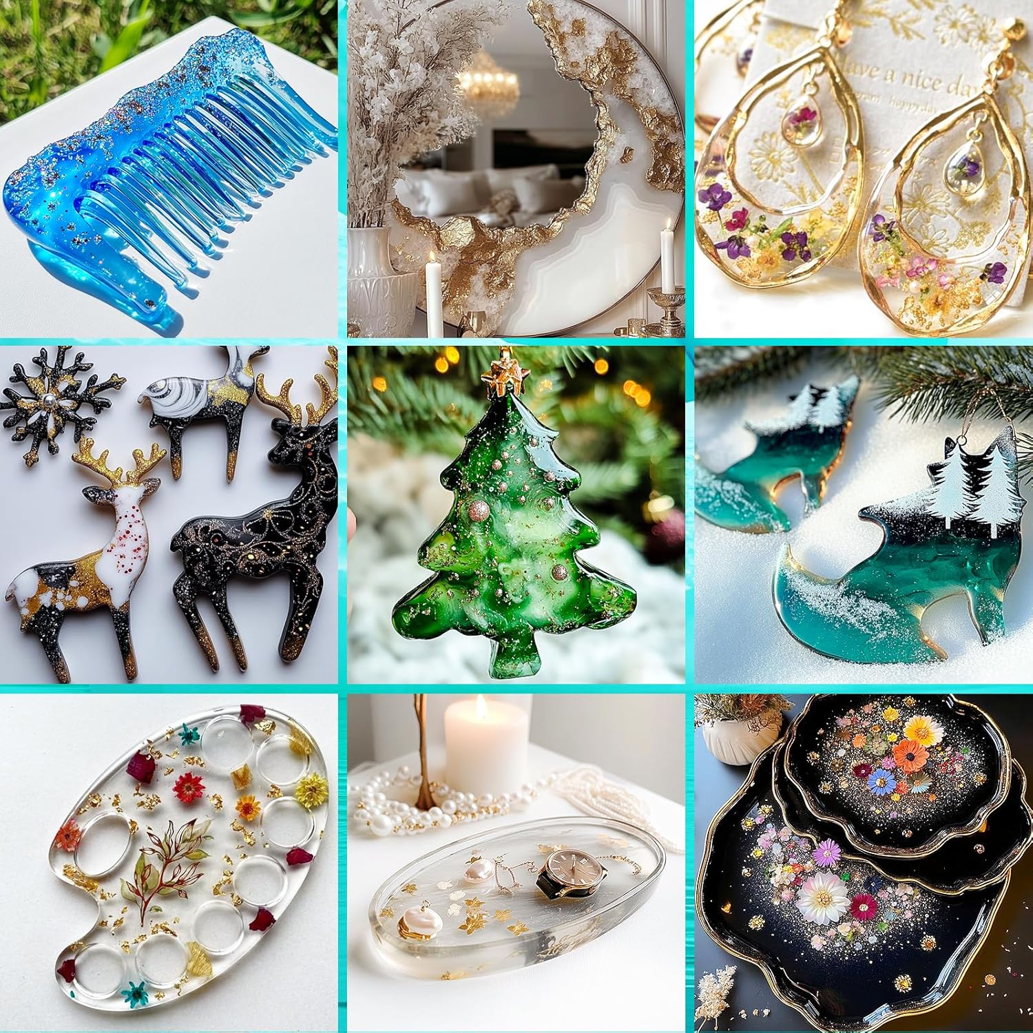 KHKD Fast Cure Resin – Perfect for DIY Art and Crafts, Including Resin Jewelry, Home Decor, Ornaments, and Decorative Items